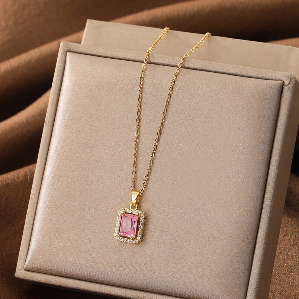 (Style 11) Elegant necklace, women's micro-inlaid zircon swan pendant necklace, niche design, light luxury style collarbone chain