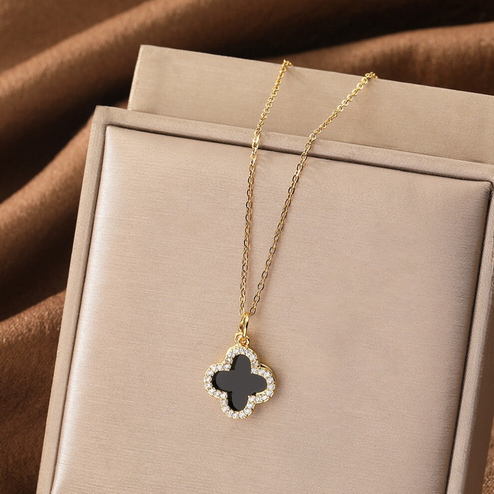 (Style 15) Elegant necklace, women's micro-inlaid zircon swan pendant necklace, niche design, light luxury style collarbone chain