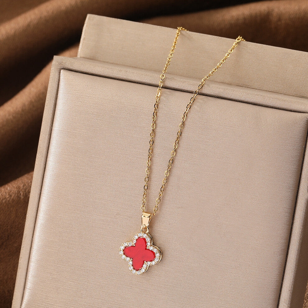 (Style 17) Elegant necklace, women's micro-inlaid zircon swan pendant necklace, niche design, light luxury style collarbone chain