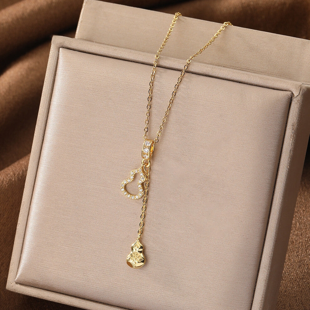 (Style 19) Elegant necklace, women's micro-inlaid zircon swan pendant necklace, niche design, light luxury style collarbone chain