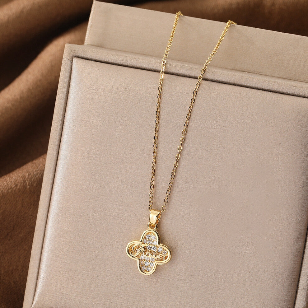 (Style 23) Elegant necklace, women's micro-inlaid zircon swan pendant necklace, niche design, light luxury style collarbone chain
