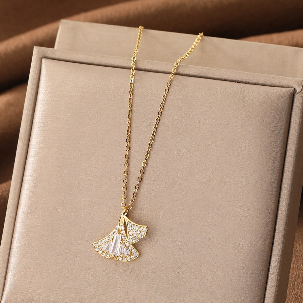 (Style 26) Elegant necklace, women's micro-inlaid zircon swan pendant necklace, niche design, light luxury style collarbone chain