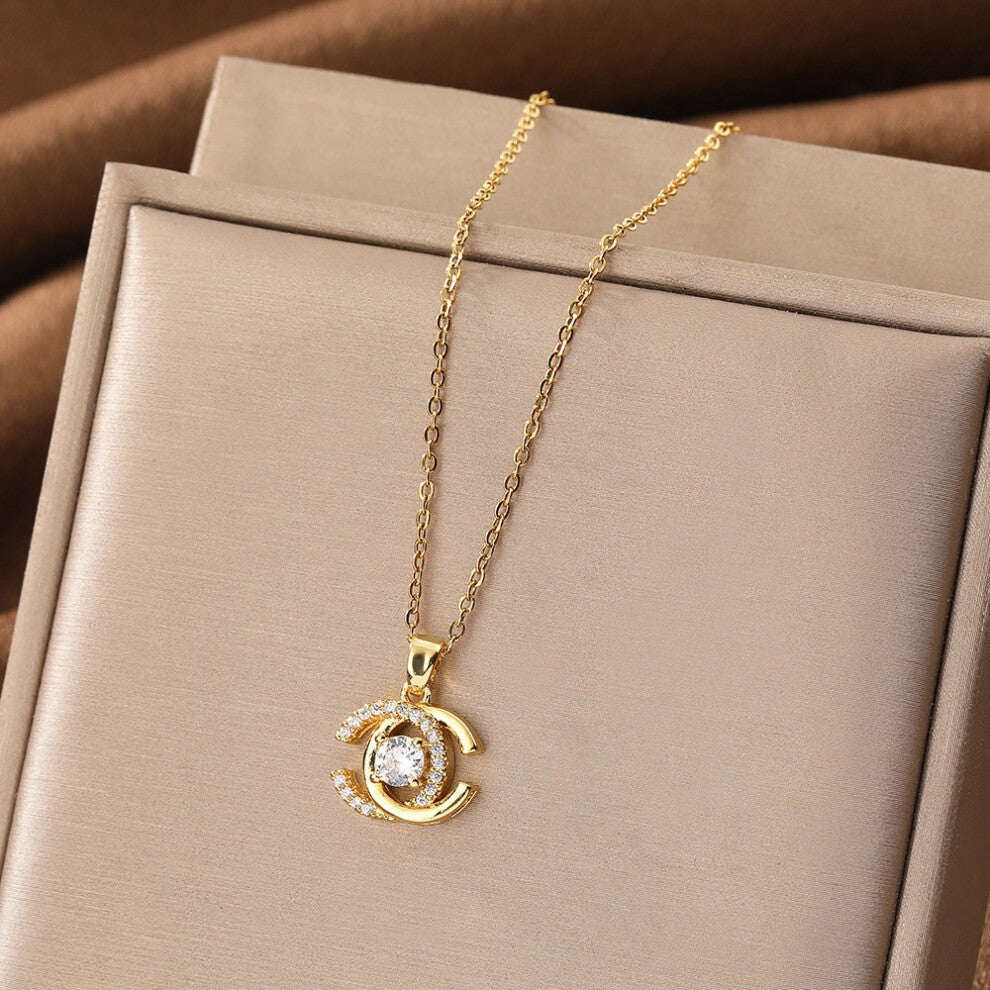 (Style 29) Elegant necklace, women's micro-inlaid zircon swan pendant necklace, niche design, light luxury style collarbone chain