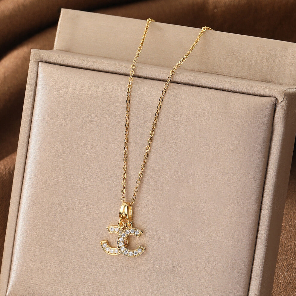 (Style 30) Elegant necklace, women's micro-inlaid zircon swan pendant necklace, niche design, light luxury style collarbone chain