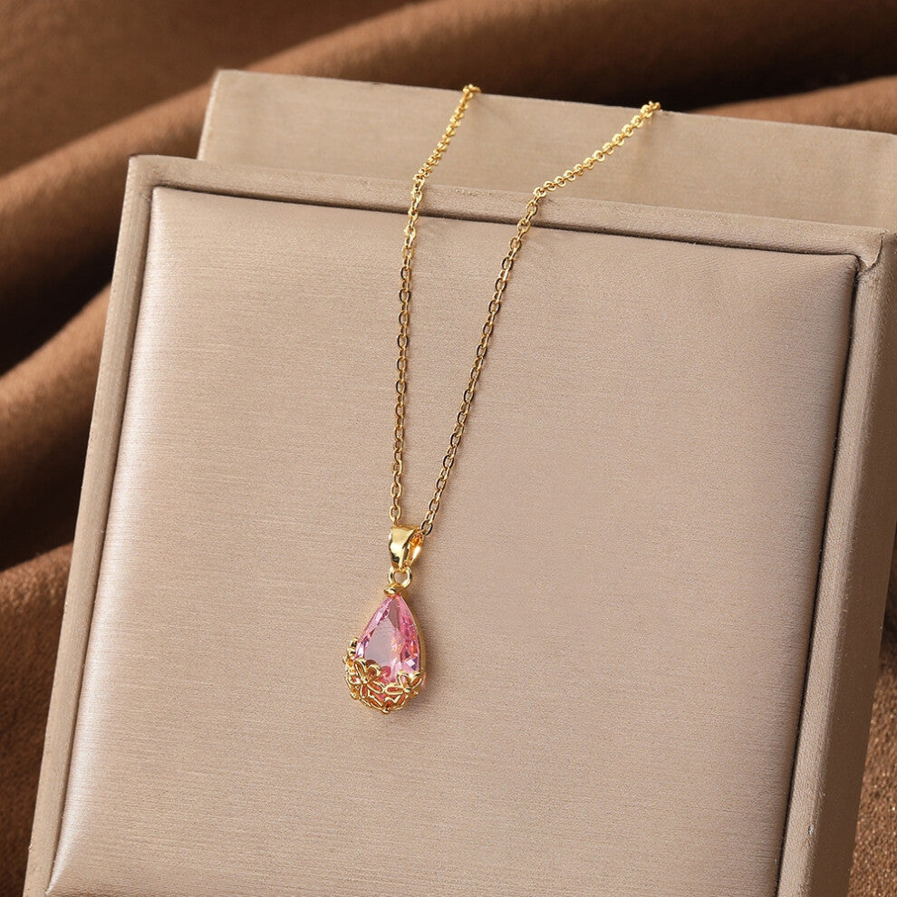 (Style 31) Elegant necklace, women's micro-inlaid zircon swan pendant necklace, niche design, light luxury style collarbone chain