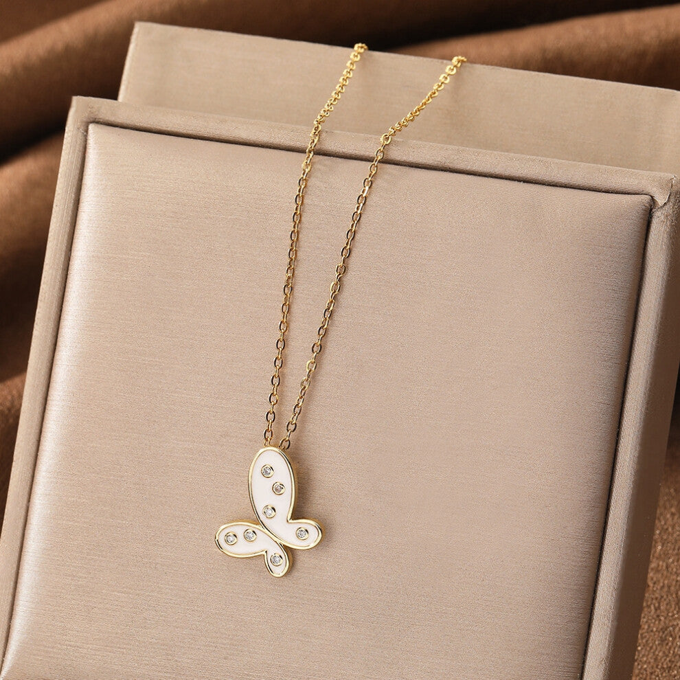 (Style 35) Elegant necklace, women's micro-inlaid zircon swan pendant necklace, niche design, light luxury style collarbone chain