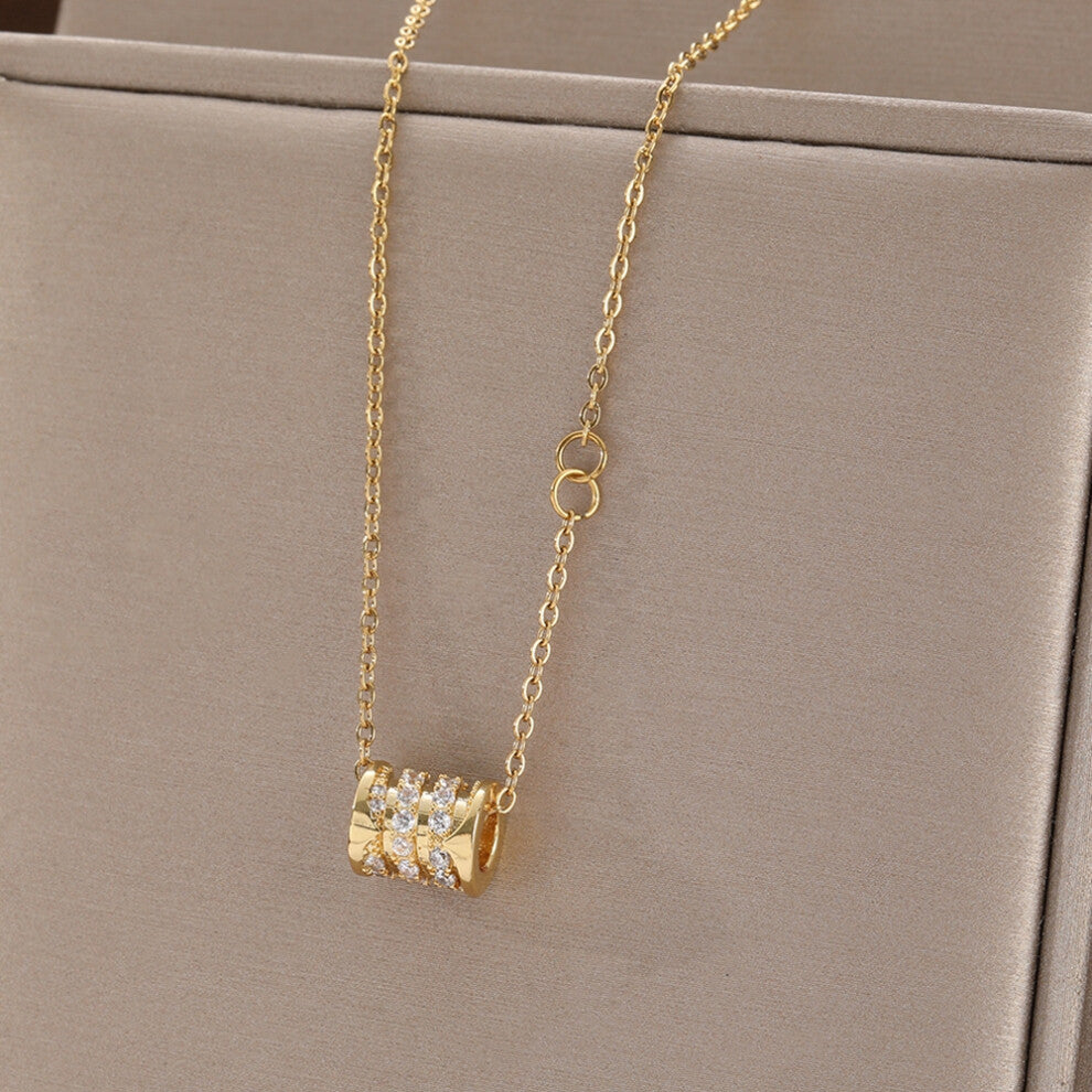 (Style 38) Elegant necklace, women's micro-inlaid zircon swan pendant necklace, niche design, light luxury style collarbone chain