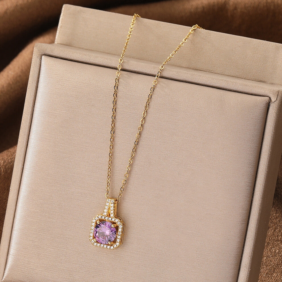 (Style 41) Elegant necklace, women's micro-inlaid zircon swan pendant necklace, niche design, light luxury style collarbone chain