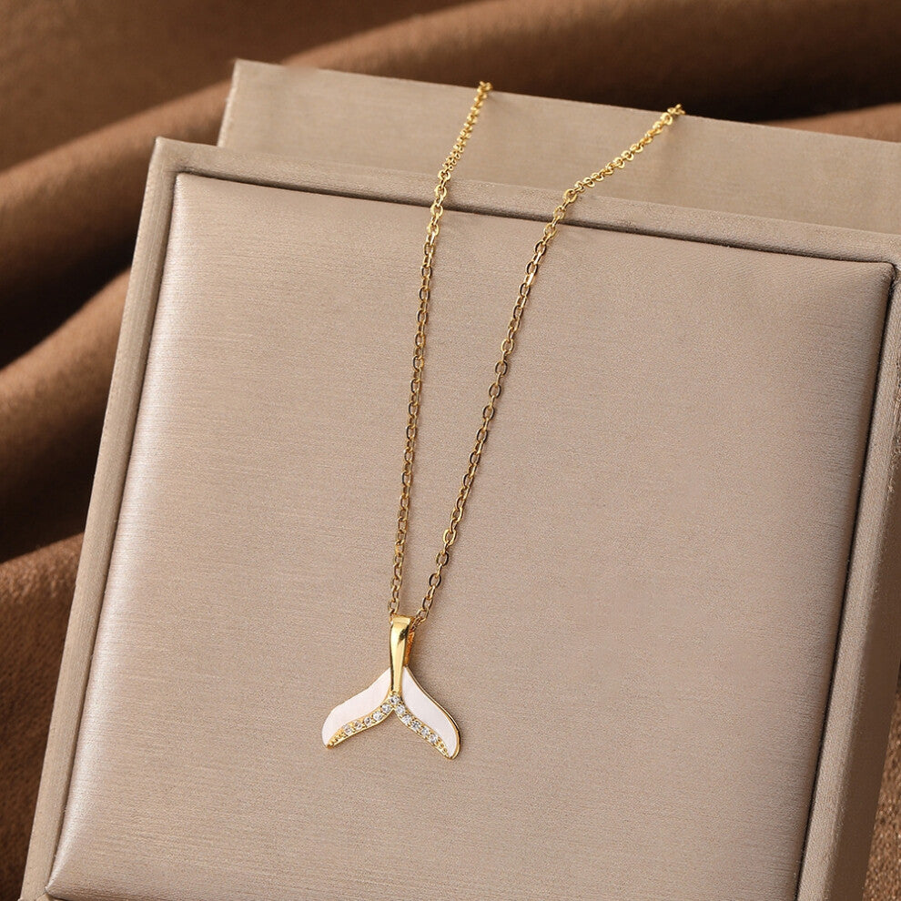 (Style 44) Elegant necklace, women's micro-inlaid zircon swan pendant necklace, niche design, light luxury style collarbone chain