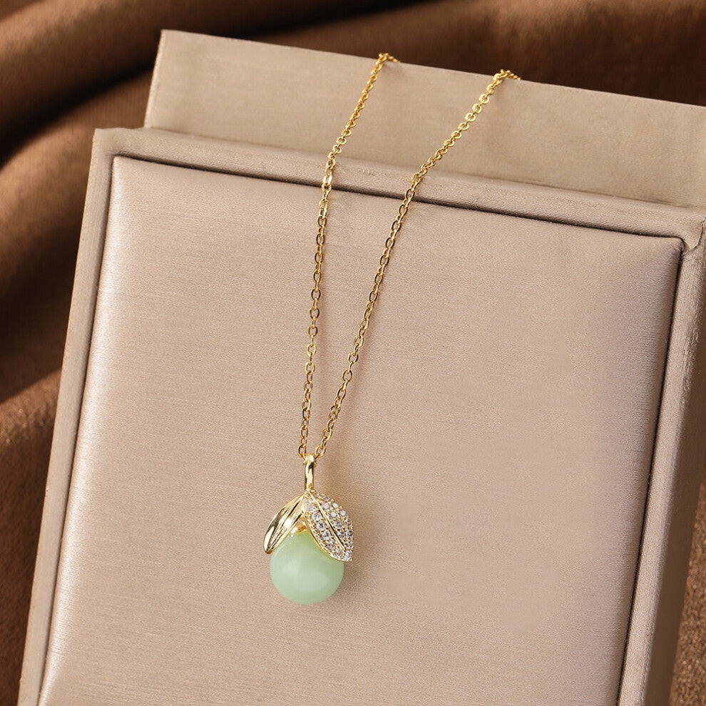 (Style 45) Elegant necklace, women's micro-inlaid zircon swan pendant necklace, niche design, light luxury style collarbone chain