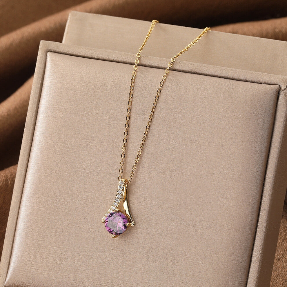 (Style 46) Elegant necklace, women's micro-inlaid zircon swan pendant necklace, niche design, light luxury style collarbone chain