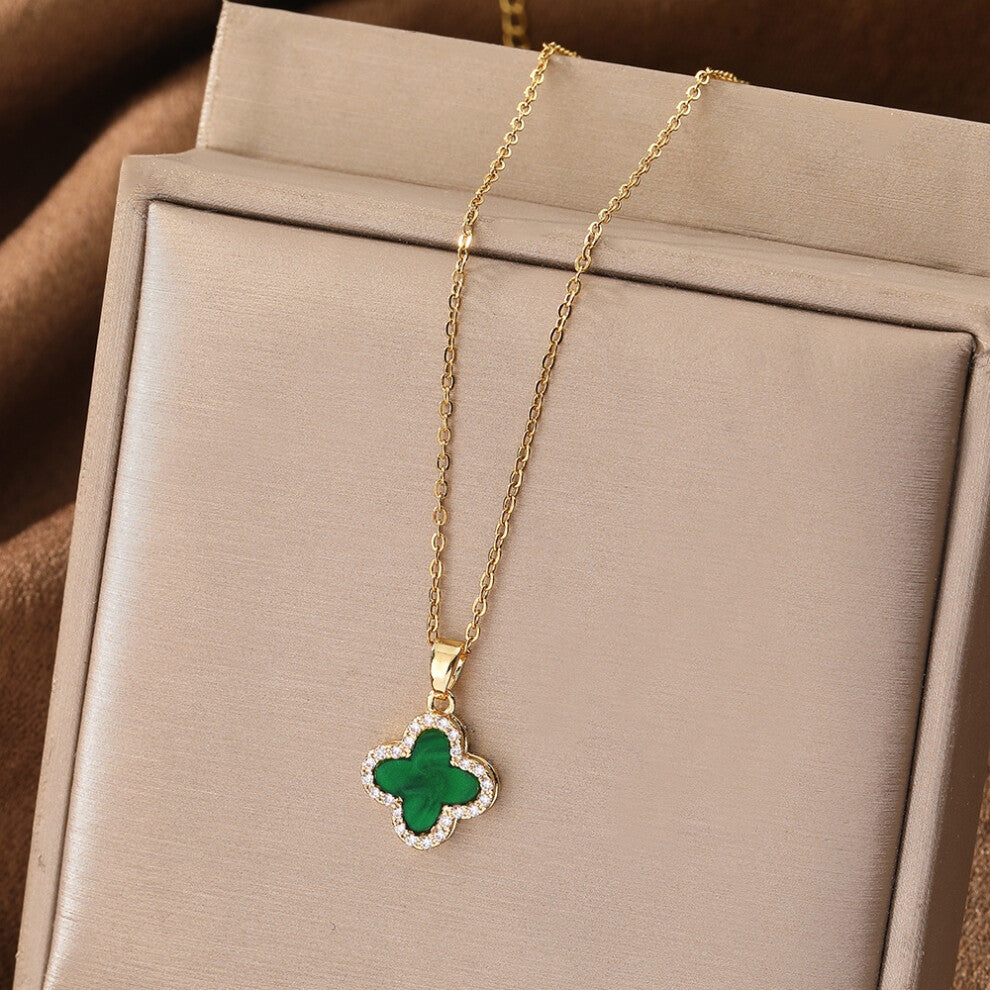 (Style 47) Elegant necklace, women's micro-inlaid zircon swan pendant necklace, niche design, light luxury style collarbone chain