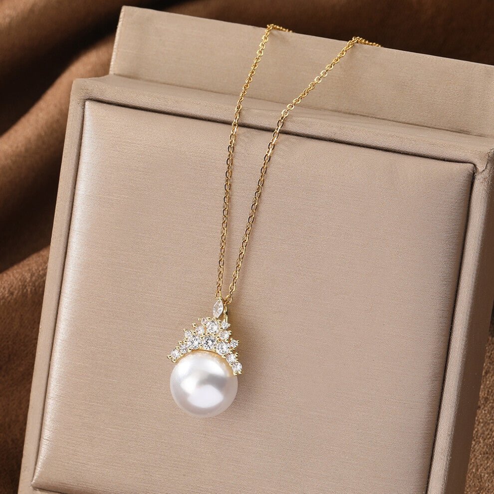 (Style 48) Elegant necklace, women's micro-inlaid zircon swan pendant necklace, niche design, light luxury style collarbone chain