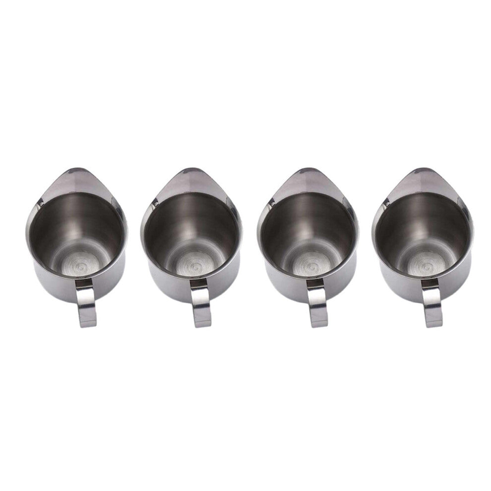 4PCS Convenient Coffee Pots Milk Frothing Cup Stainless Steel