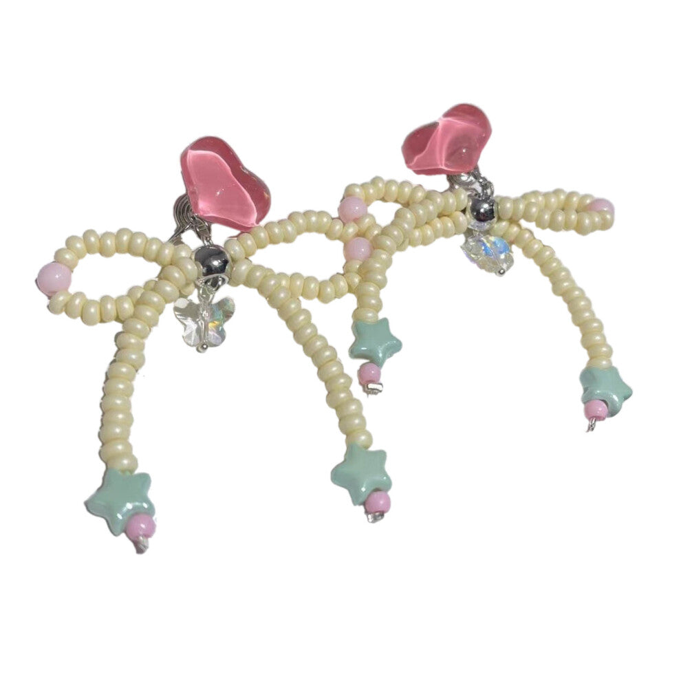 Elegant Heart Cloud Ear Studs Eye Catching Bowknot Ear Rings Ear