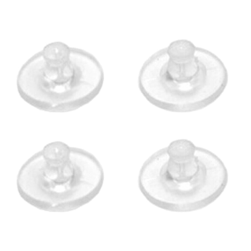 100pcs Clear Silicone Earrings Stoppers Ear Studs Closure Rubber