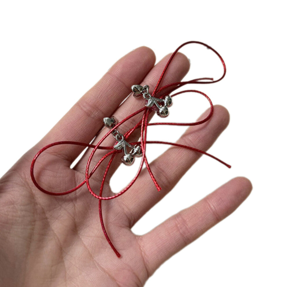 Elegant Ribbon Bowknot Cherry Studs Earring Fashion Jewelry