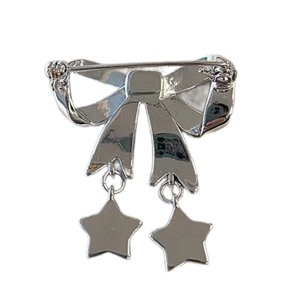 Bowknot Star Pendant Brooch Sweater Pin Fashion Clothing Pin