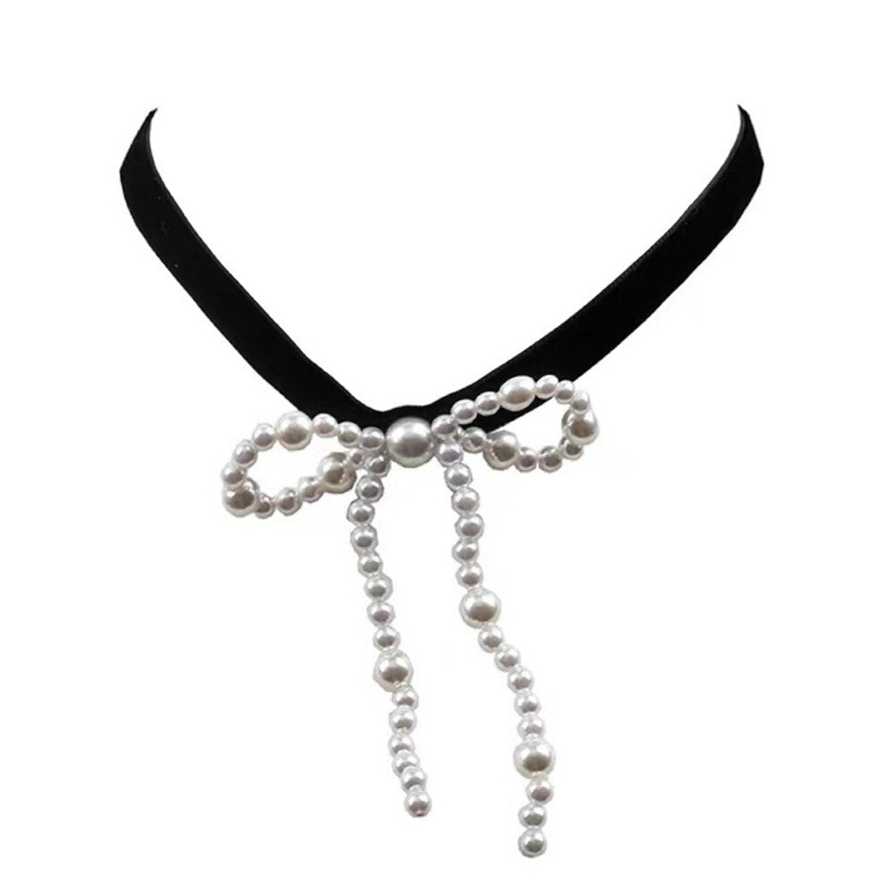 Fashionable Choker with Pendant Graceful Bowknot Choker Necklace