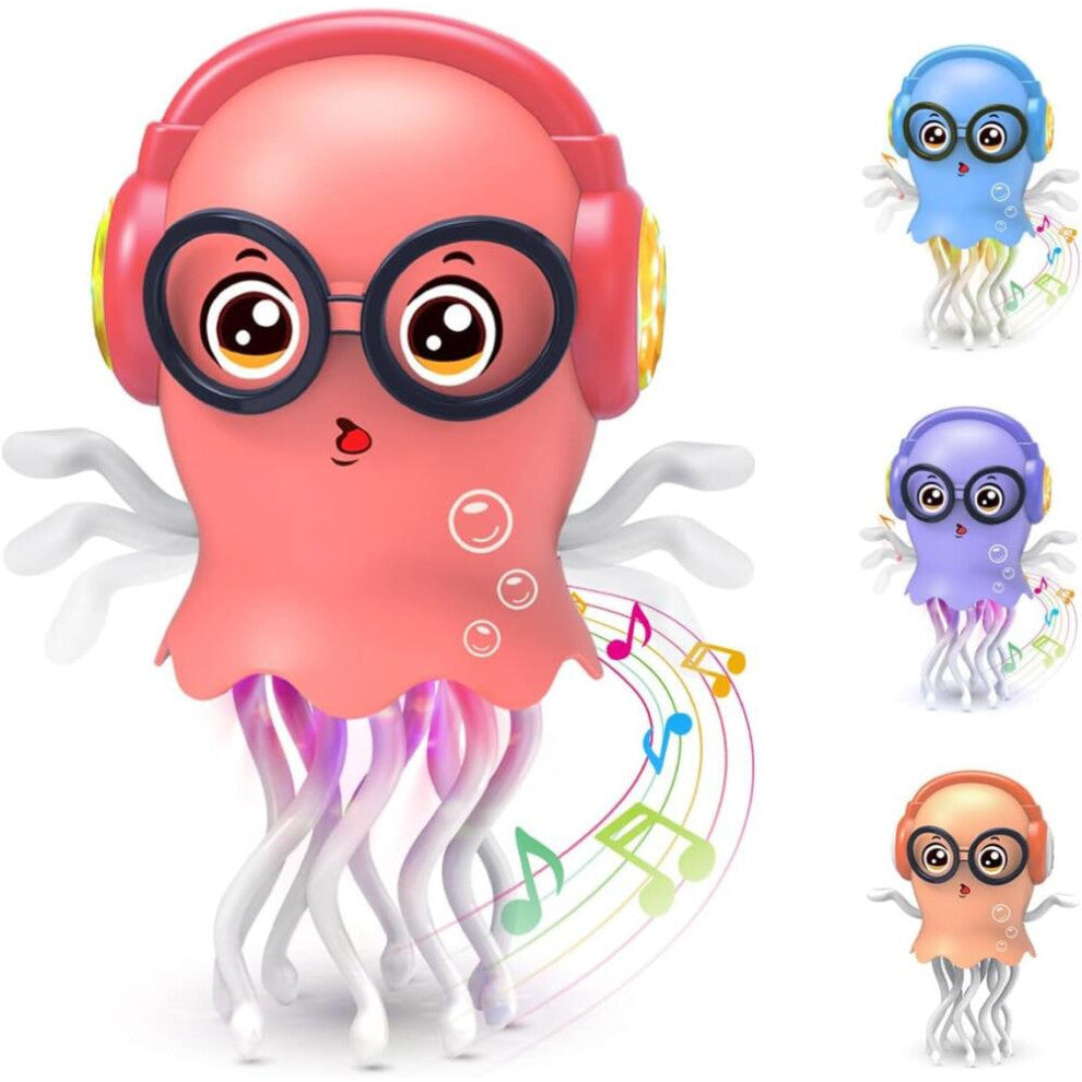 Magic Electric Dancing Octopus Toy with Led Light and Music,Playful Automatic Evasion Crawling Dancing Octopus, Smart Dancing Squid  Toys