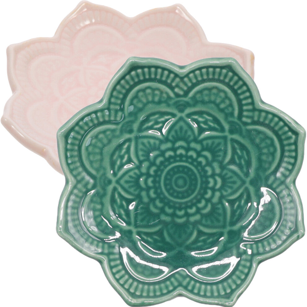 2 Pcs Ring Dish Holder Ceramic Jewelry Tray Key Accessories