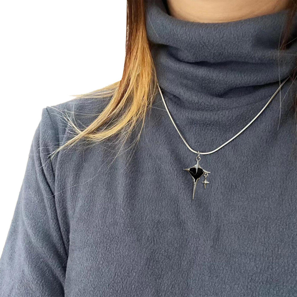 Hip Hop Aesthetic Collarbone Chain Jewelry Cross Star Snake