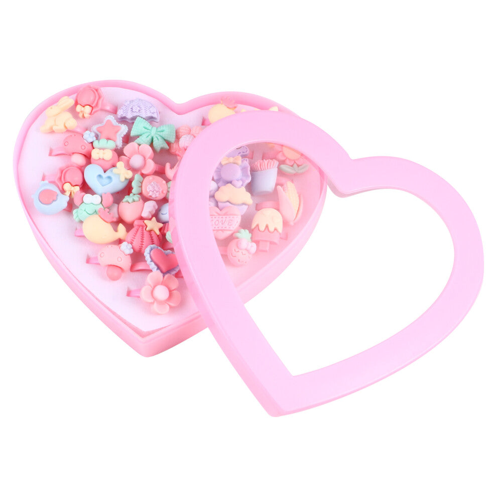 36 Pcs- Kids' Dress-Up Accessories Toy Rings Gift For Little Girls