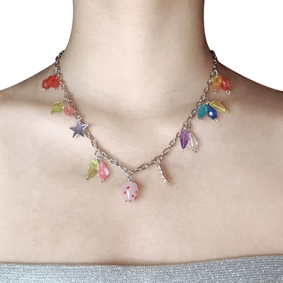Sweet and Cool Necklace for Women Beaded Aesthetic Choker