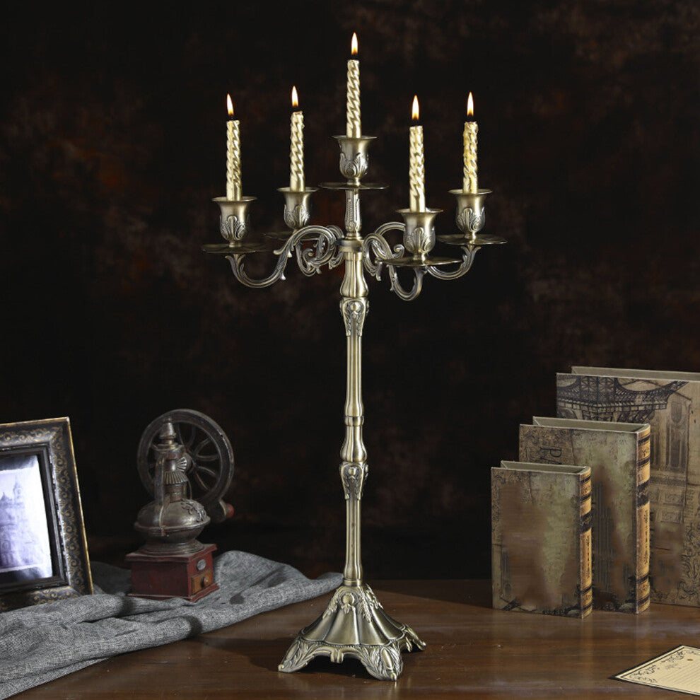 Classic Bronze 5 Head Candle Holder Suitable for All Occasions 65cm