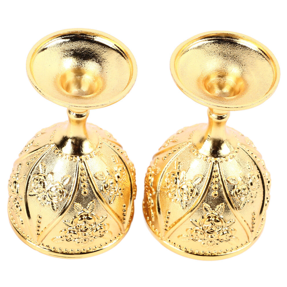 2 Wine Glasses with 3D Relief Rose Design Gold Accents 15 fl oz Vintage Style