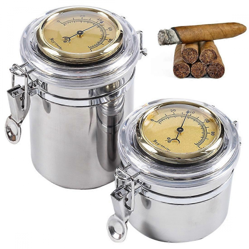 cigarette case Tobacco Jar Cigar Humidor Tobacco Storage Jar Candy Butter Coffee Bean Container Stainless Steel Airtight
