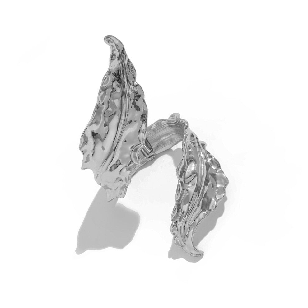 Stylish Sturdy Metal Leaf Designs Bracelet-white king.