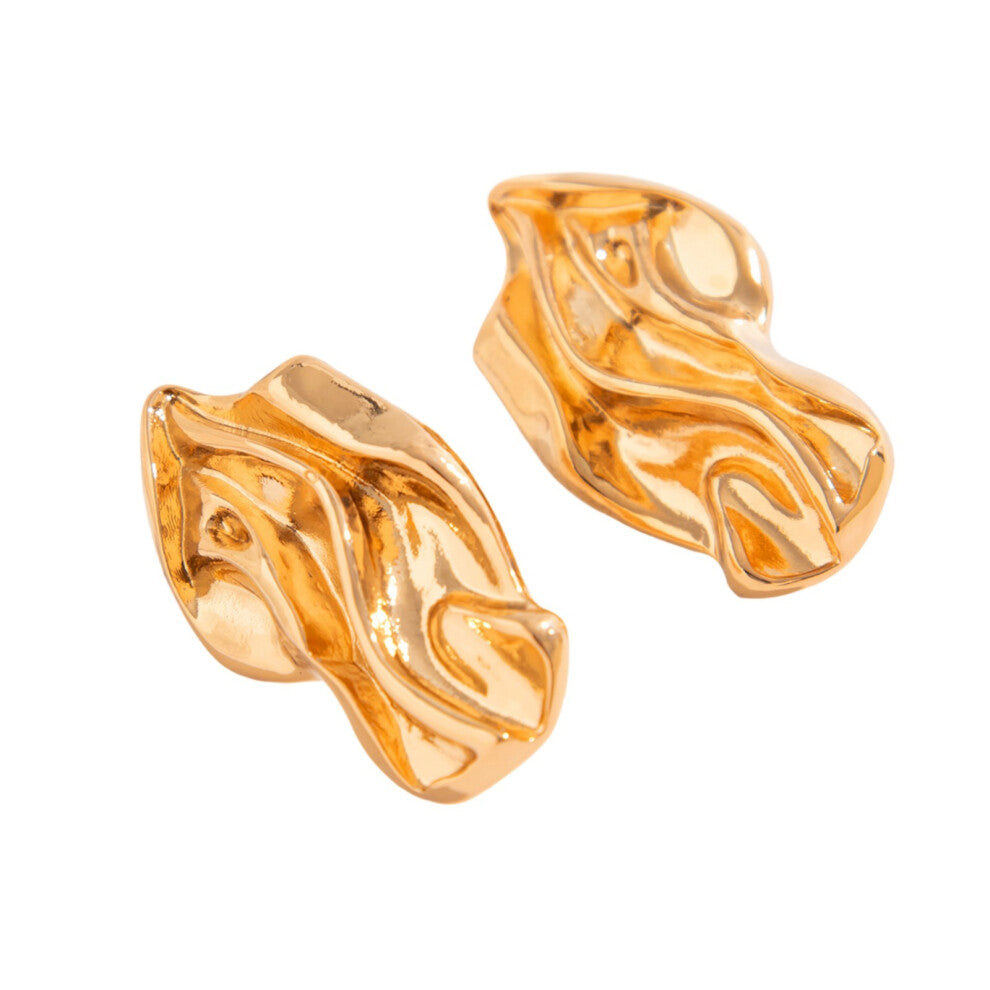 Alloy Geometric Studs Earrings Lightweight and-Gold Style 4