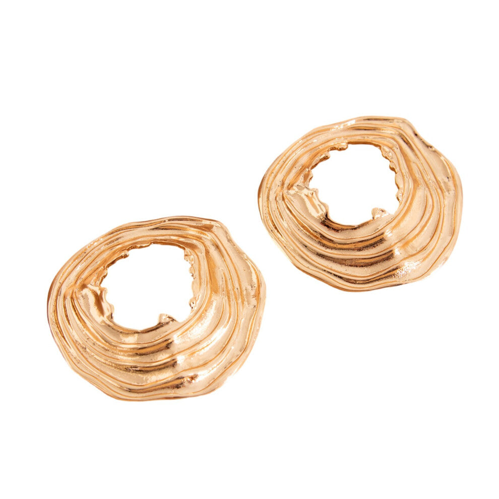 Elegant Alloy Geometric Studs Earrings Ear-Gold Style 2