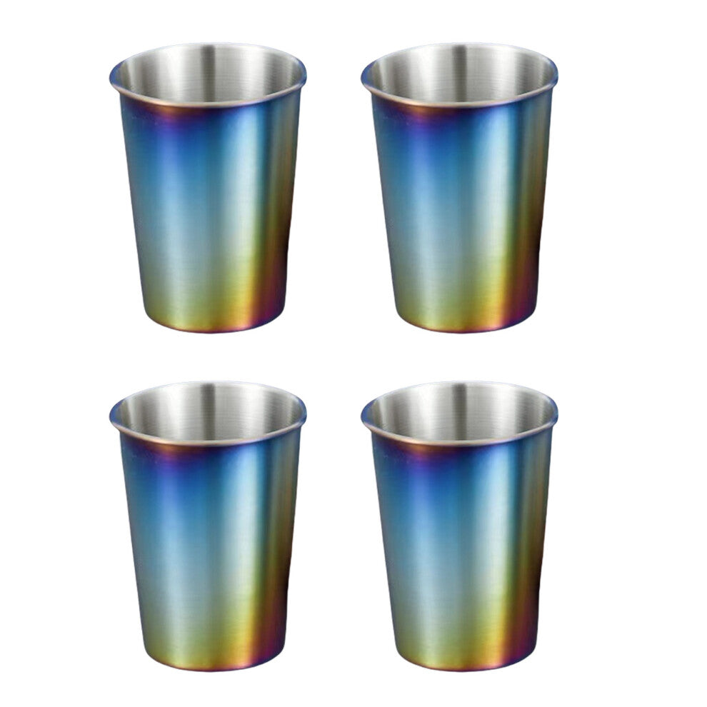 Set Of 4 Stackable Stainless Steel Beer Cups Coffee-500ml