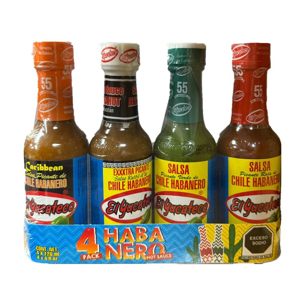 El Yucateco Habanero Hot Sauce 4 Pack