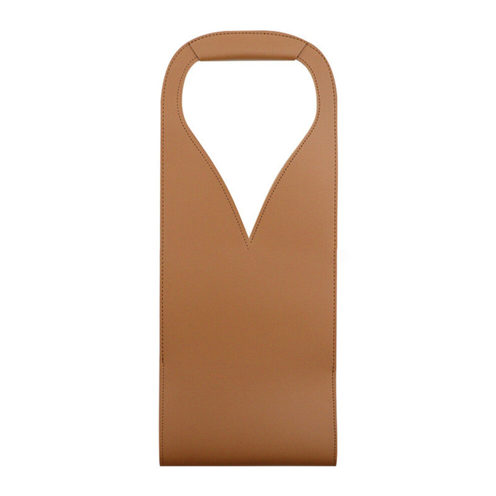 Wine Bag PU Leather Wine Pouches Light &Comfortable-Light Brown