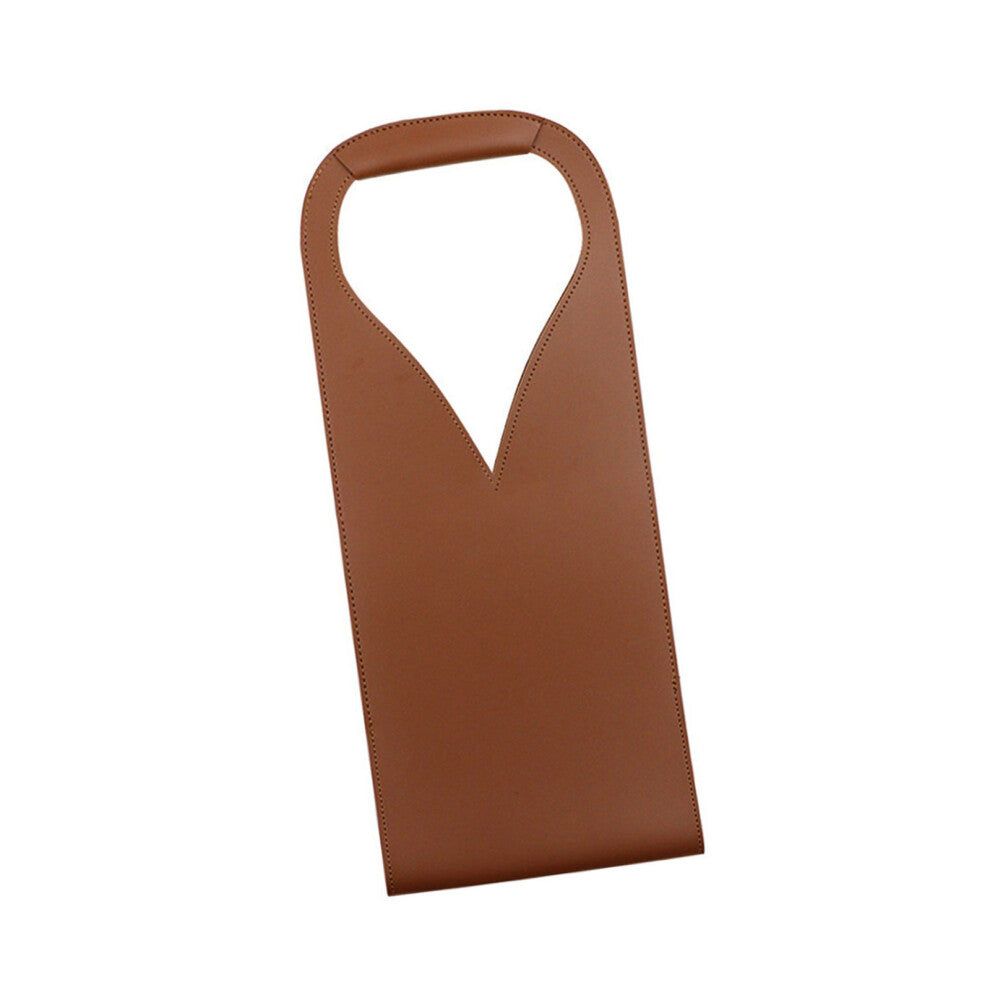 Fashionable Wine Bag PU Leather Wine Sleeve Wine Bag-brown