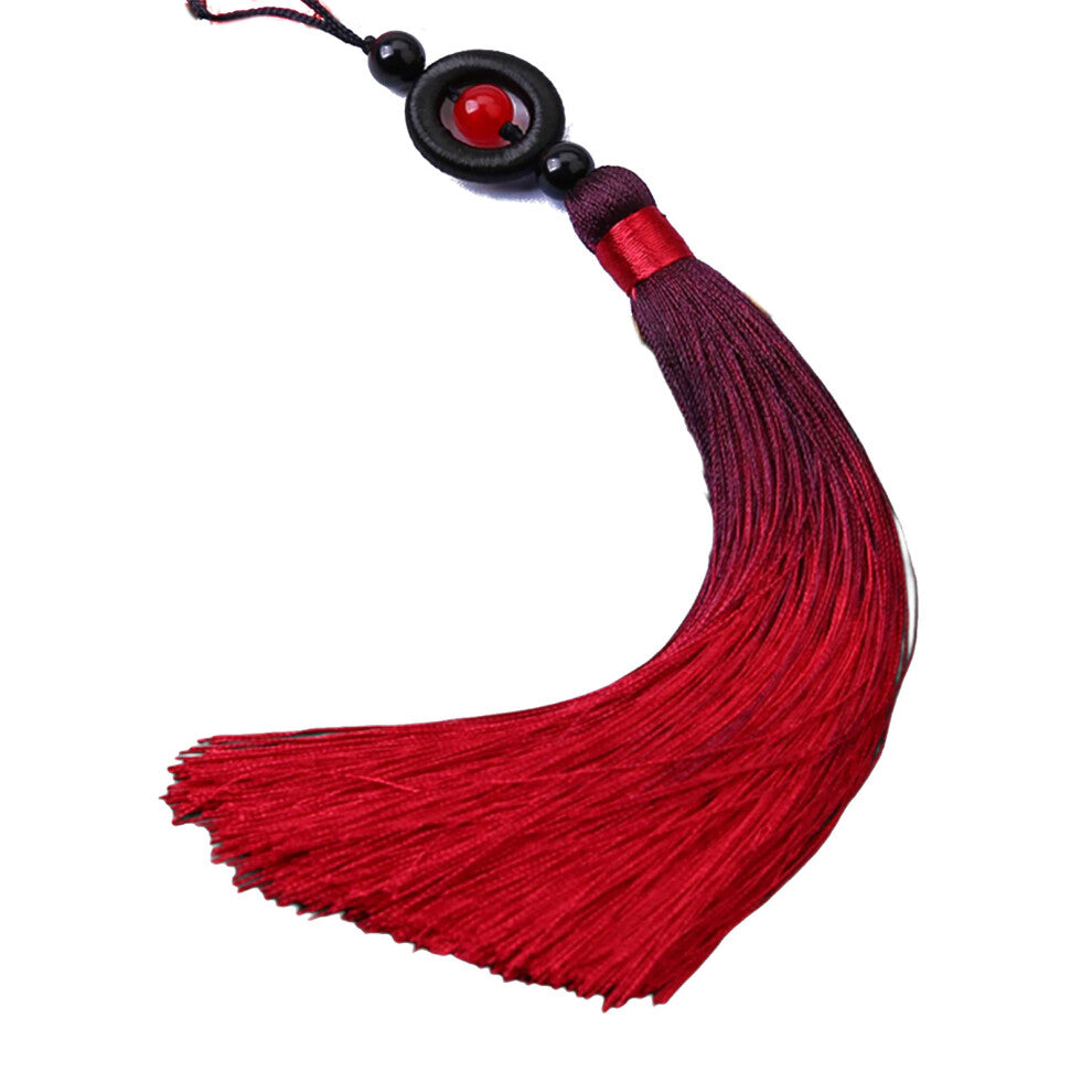Handmade Hanging Tassels for Taiji and Fencing Swords-Wine Red