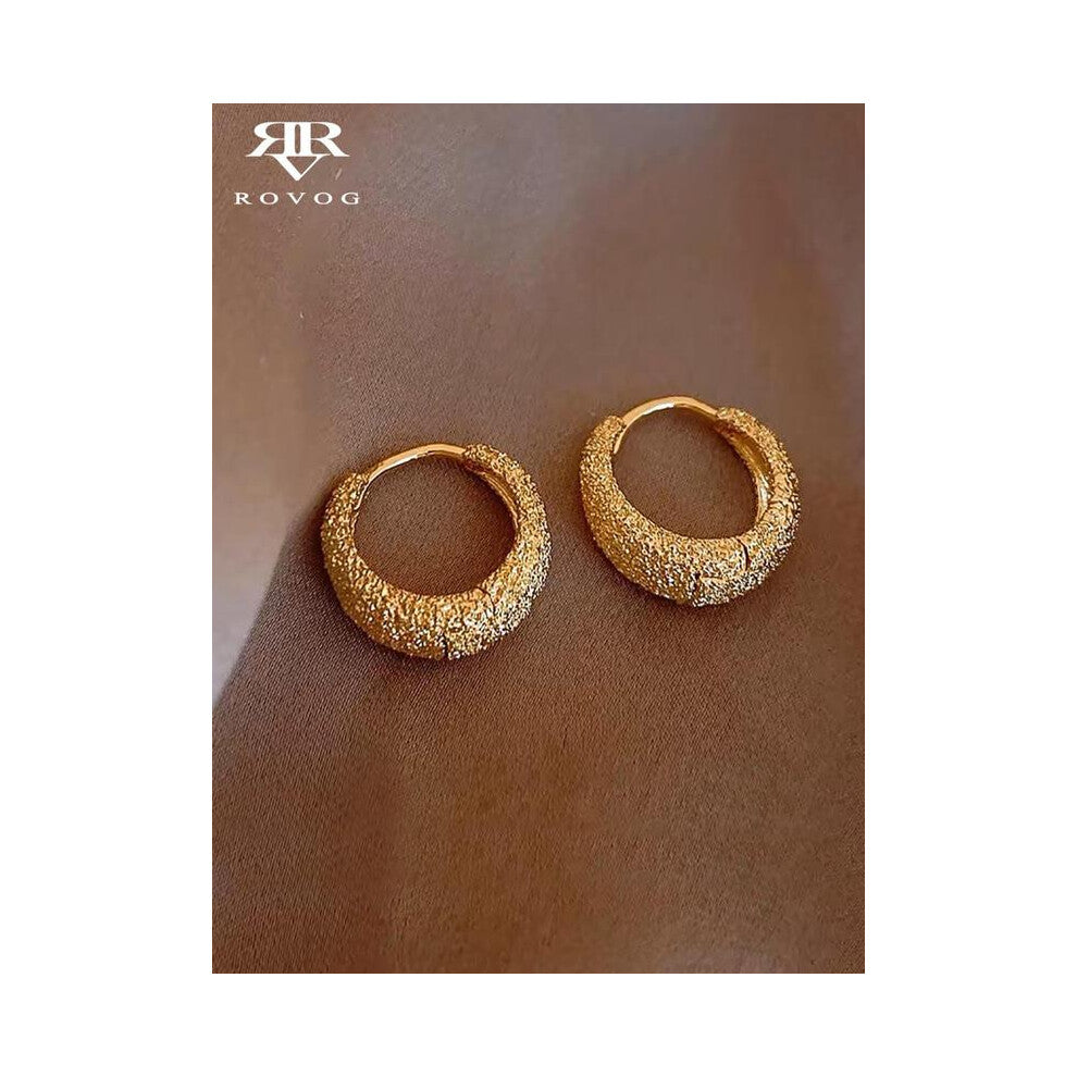 (Golden, one size fits all) Glitter Hoops Earrings, Fashionable Earrings for Women, Daily Use, Trendy All-match & Exquisite Jewelry for Birthday Gift