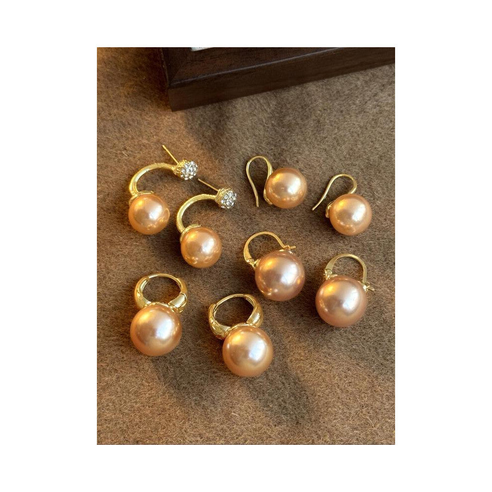 (Golden, One size fits all.) Fashionable Elegant Faux Pearl Decorated Earrings, Fashion Jewelry for Party, Daily Clothing Decor, Trendy All-match & Ex