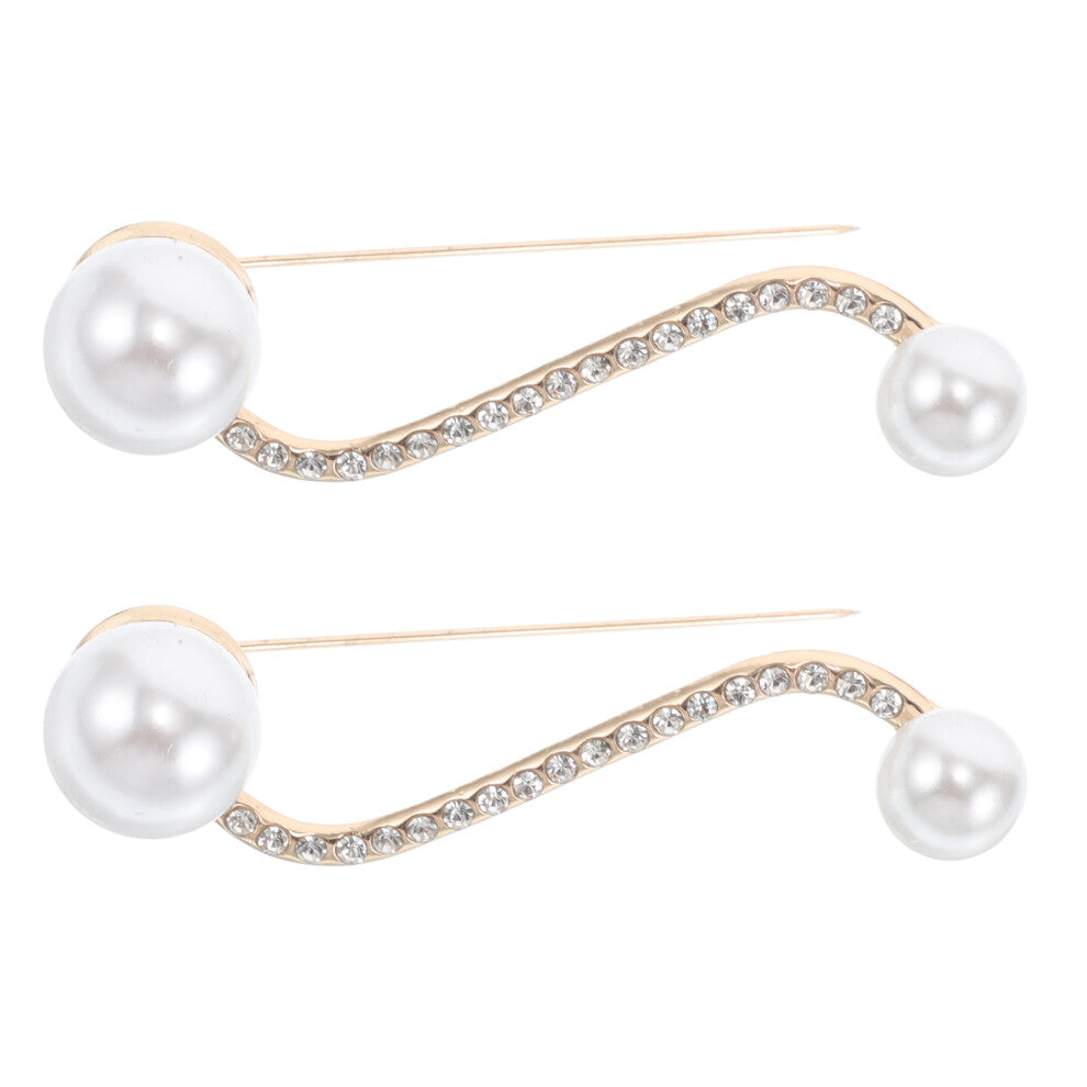 2pcs rhinestone brooch pins for women clothing decoration