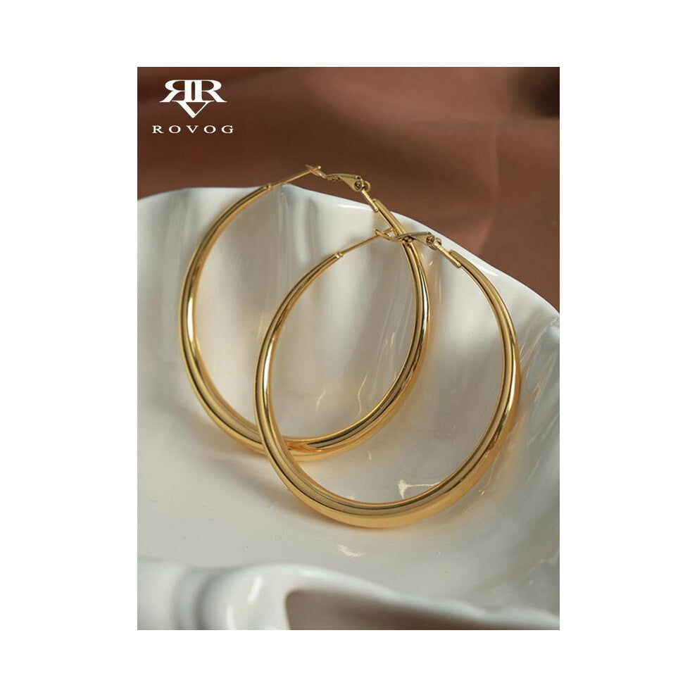 (Golden, one size fits all) Fashionable Minimalist Hoop Earrings, Elegant Jewelry for Women for Party, Daily Clothing Decor, Trendy All-match & Exquis