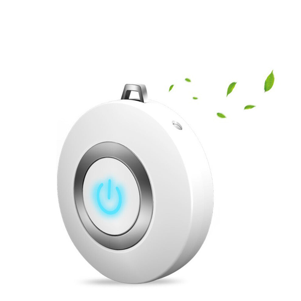 portable wearable air purifier mini pendant for women white
