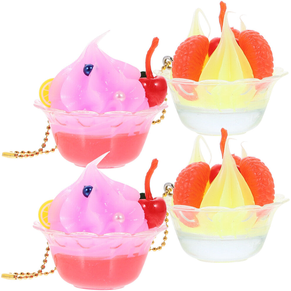 8 pcs ice cream keychain charms for women backpack party favors