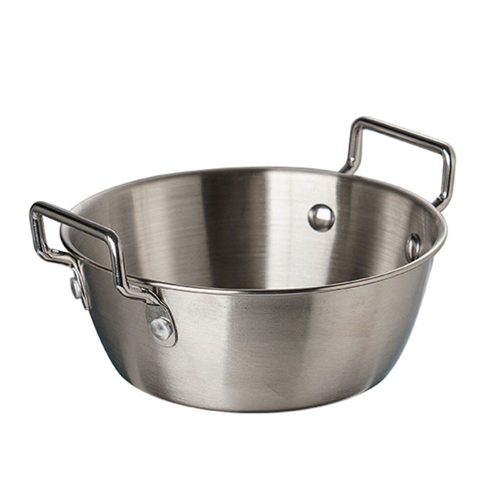 Set of 4 Large Capacity Bowls with Double Ear High-silver L