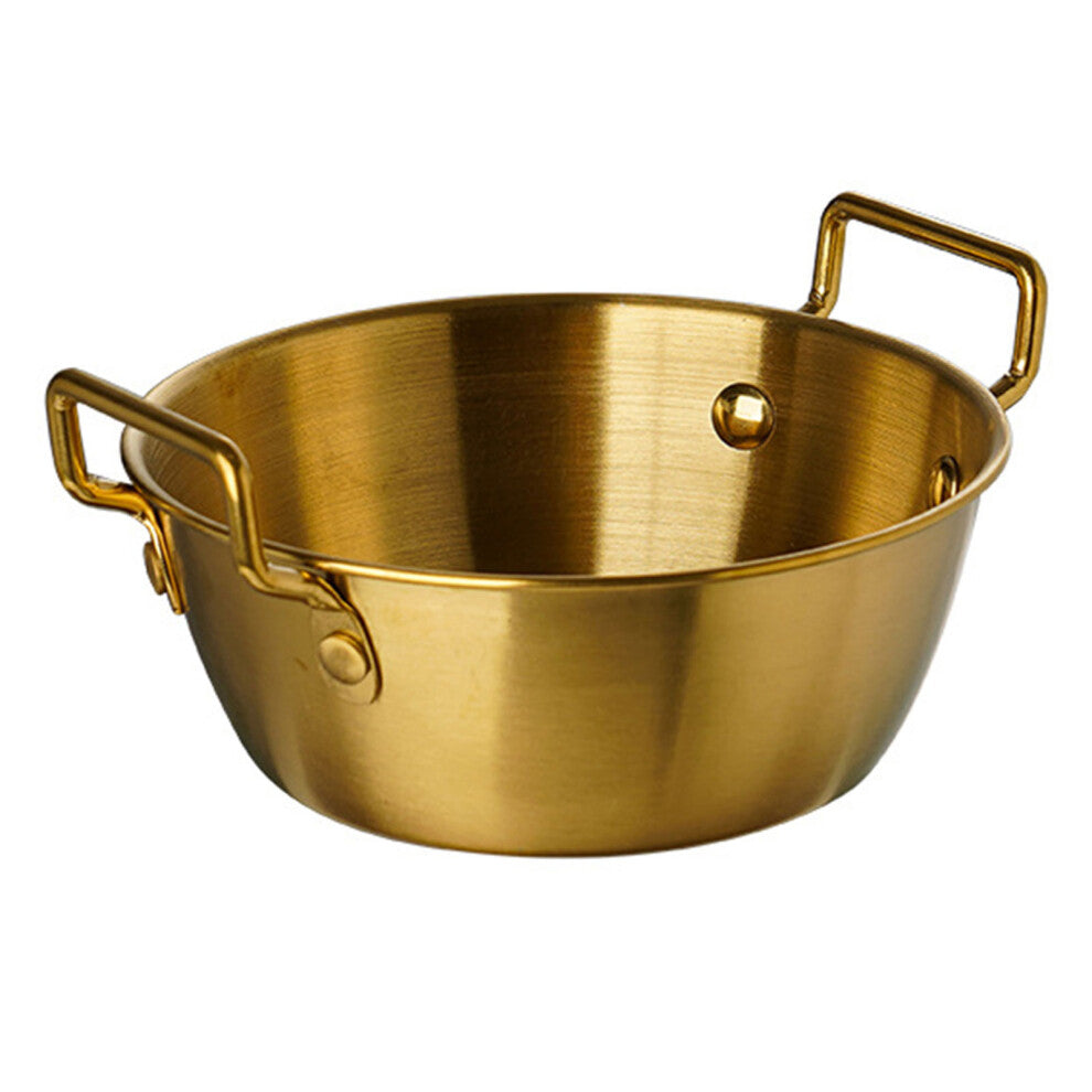Pack of 4 Stainless Steel Double Handle Bowls Stainless-Gold S