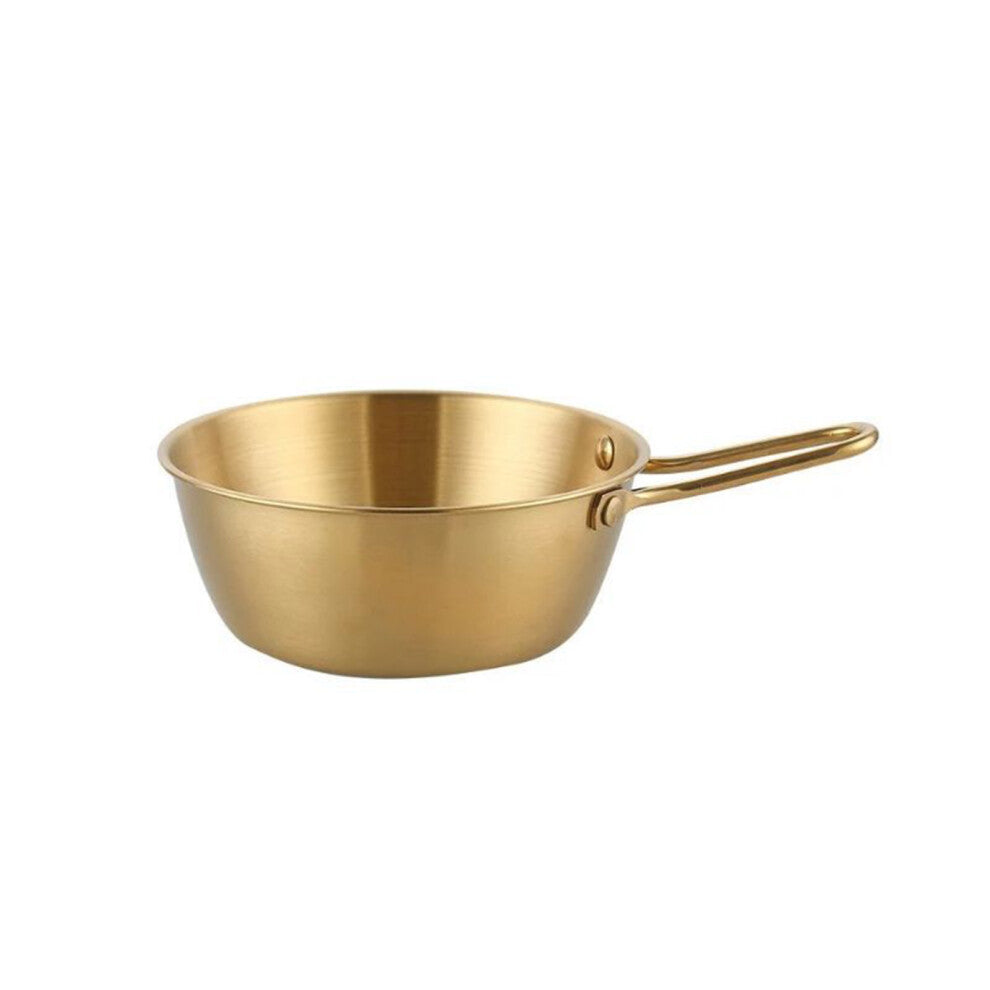 Multipurpose Round Stainless Steel Bowls with Handle for-Gold L