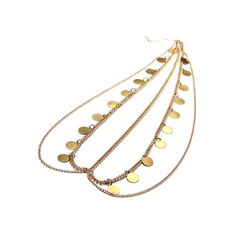 Light weight Alloys Head Chain Trendy Hair Chain with-Gold