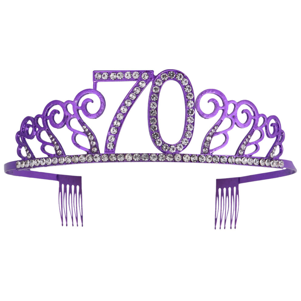 2pcs Number Crown Cake Decoration Hair Accessories for Women Girls 70